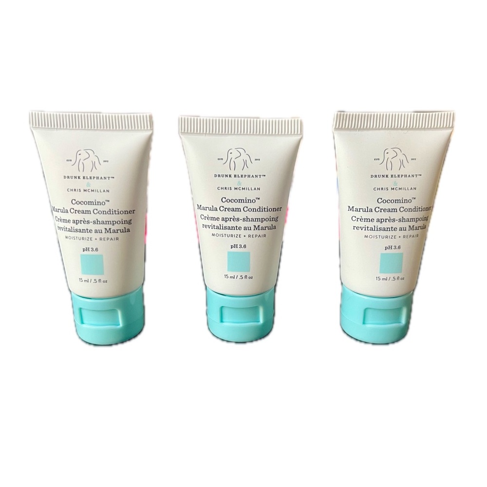 Drunk Elephant Cocomino Marula Cream Conditioner - Travel Size = 3 qty 15mL
